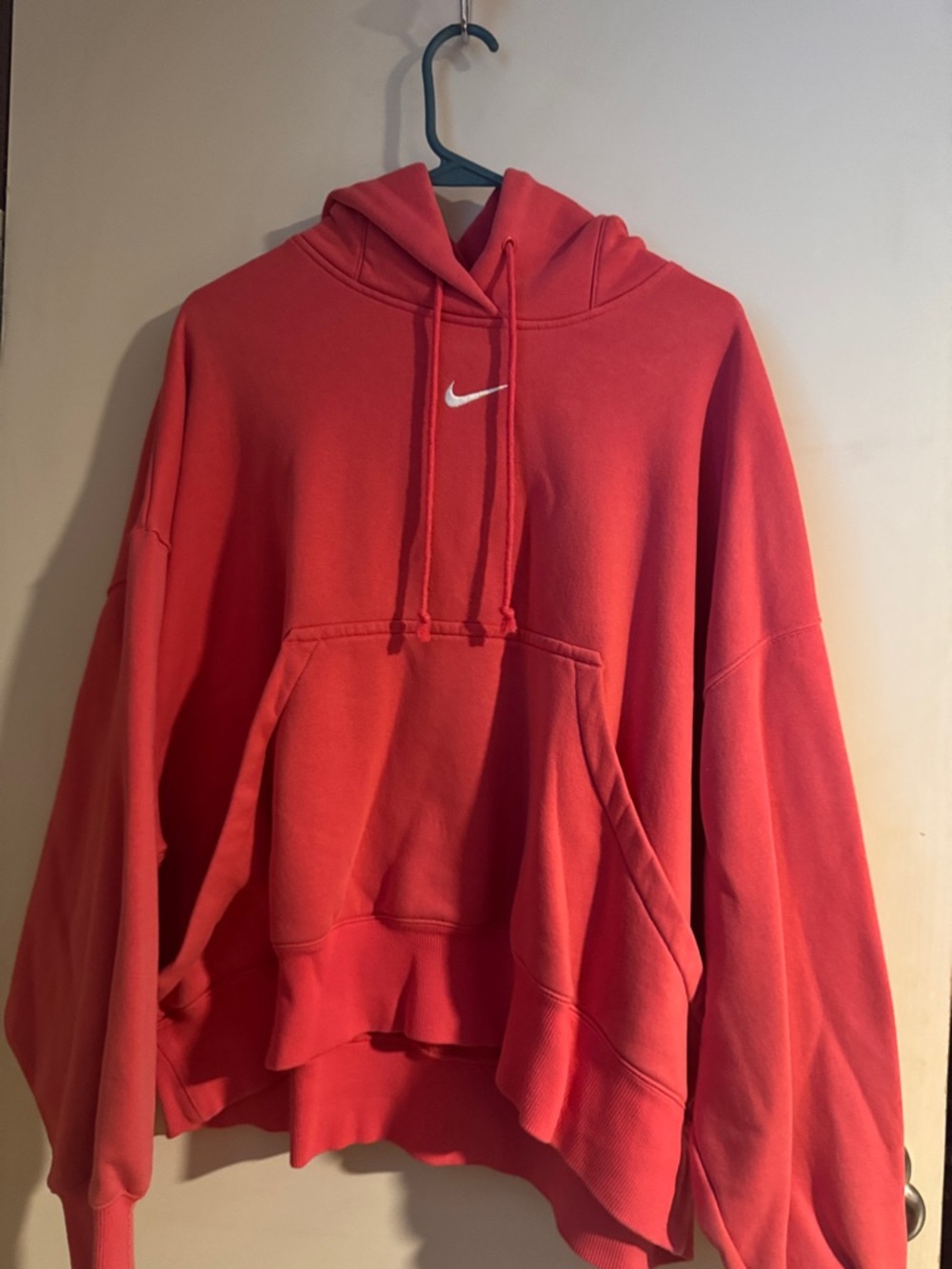 Nike Pink Pullover Hoodie with White Swoosh